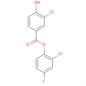 Benzoic acid, 3-chloro-4-hydroxy-, 2-chloro-4-fluorophenyl ester molecular structure
