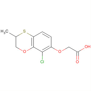 Acetic acid, [(8-chloro-2,3-dihydro-3-methyl-1,4-benzoxathiin-7-yl)oxy]- molecular structure