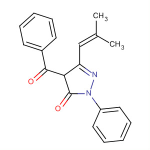 3H-Pyrazol-3-one,4-benzoyl-2,4-dihydro-5-(2-methyl-1-propenyl)-2-phenyl- molecular structure