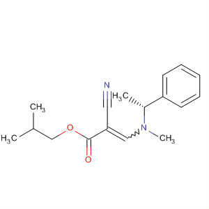 2-Propenoic acid, 2-cyano-3-[methyl(1-phenylethyl)amino]-,2-methylpropyl ester, (R)- molecular structure