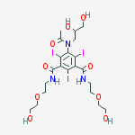 5-[acetyl(2,3-dihydroxypropyl)amino]-1-n,3-n-bis[2-(2-hydroxyethoxy)ethyl]-2,4,6-triiodobenzene-1,3-dicarboxamide