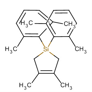 Silacyclopent-3-ene, 1,1-bis(2,6-dimethylphenyl)-3,4-dimethyl- molecular structure