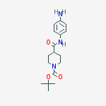 4-(4-Aminophenylcarbamoyl)piperidine-1-carboxylic acid tert-butyl ester molecular structure