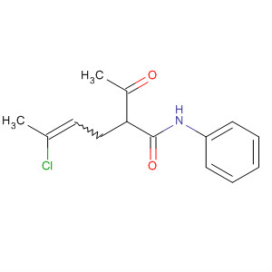 4-Hexenamide, 2-acetyl-5-chloro-N-phenyl- molecular structure