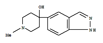 4-(1H-INDAZOL-5-YL)-1-METHYL-PIPERIDIN-4-OL molecular structure