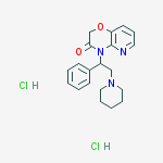 4-(1-phenyl-2-piperidin-1-ylethyl)pyrido[3,2-b][1,4]oxazin-3-one;dihydrochloride molecular structure