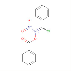 Benzenecarboximidoyl chloride, N-(benzoyloxy)-2-nitro- molecular structure