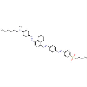 Benzenamine,4-[[4-[[4-[[4-(butylsulfonyl)phenyl]azo]phenyl]azo]-1-naphthalenyl]azo]-N-hexyl-N-methyl- molecular structure