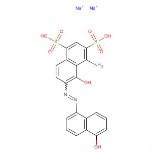 1,3-Naphthalenedisulfonic acid,4-amino-5-hydroxy-6-[(5-hydroxy-1-naphthalenyl)azo]-, disodium salt molecular structure