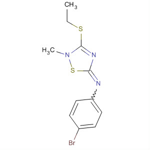 Benzenamine,4-bromo-N-[3-(ethylthio)-2-methyl-1,2,4-thiadiazol-5(2H)-ylidene]-