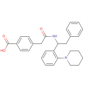 Benzoic acid,4-[2-oxo-2-[[2-phenyl-1-[2-(1-piperidinyl)phenyl]ethyl]amino]ethyl]- molecular structure