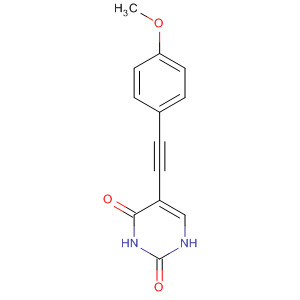 2,4(1H,3H)-Pyrimidinedione, 5-[(4-methoxyphenyl)ethynyl]- molecular structure