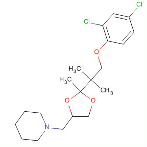 Piperidine,1-[[2-[2-(2,4-dichlorophenoxy)-1,1-dimethylethyl]-2-methyl-1,3-dioxolan-4-yl]methyl]- molecular structure
