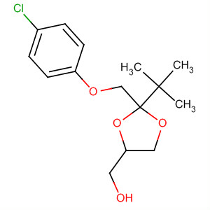 1,3-Dioxolane-4-methanol,2-[(4-chlorophenoxy)methyl]-2-(1,1-dimethylethyl)- molecular structure