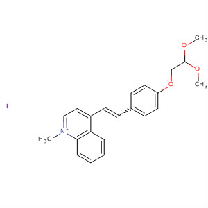 Quinolinium, 4-[2-[4-(2,2-dimethoxyethoxy)phenyl]ethenyl]-1-methyl-,iodide molecular structure