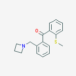 2-AZETIDINOMETHYL-2-THIOMETHYLBENZOPHENONE molecular structure