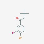 4-BROMO-3,3-DIMETHYL-3-FLUOROBUTYROPHENONE molecular structure