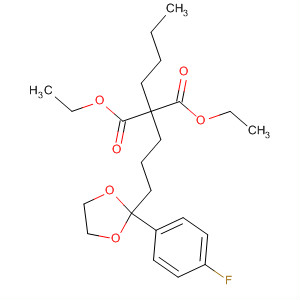 Propanedioic acid, butyl[3-[2-(4-fluorophenyl)-1,3-dioxolan-2-yl]propyl]-,diethyl ester molecular structure