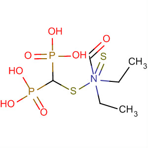 Carbamodithioic acid, diethyl-, diphosphonomethyl ester molecular structure