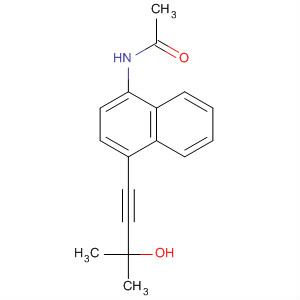 Acetamide, N-[4-(3-hydroxy-3-methyl-1-butynyl)-1-naphthalenyl]- molecular structure
