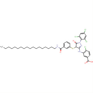 Benzoic acid,4-chloro-3-[[4,5-dihydro-4-[[3-[(octadecylamino)carbonyl]phenyl]thio]-5-oxo-1-(2,4,6-trichlorophenyl)-1H-pyrazol-3-yl]amino]-