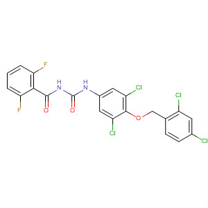 Benzamide,N-[[[3,5-dichloro-4-[(2,4-dichlorophenyl)methoxy]phenyl]amino]carbonyl]-2,6-difluoro- molecular structure