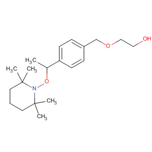 Ethanol,2-[[4-[1-[(2,2,6,6-tetramethyl-1-piperidinyl)oxy]ethyl]phenyl]methoxy]- molecular structure