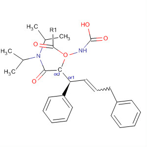 Carbamic acid,[(1R,2S)-1-[[bis(1-methylethyl)amino]carbonyl]-2-phenyl-3-butenyl]-,phenylmethyl ester, rel- molecular structure
