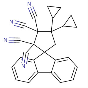 Spiro[cyclopentane-1,9'-[9H]fluorene]-2,2,3,3-tetracarbonitrile,4,4-dicyclopropyl- molecular structure