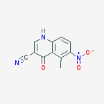 3-Quinolinecarbonitrile, 1,4-dihydro-5-methyl-6-nitro-4-oxo- molecular structure
