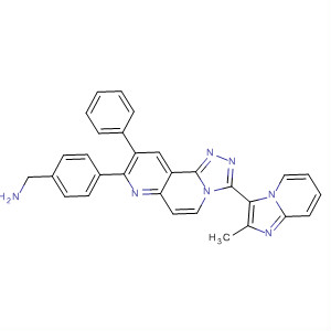 Benzenemethanamine,4-[3-(2-methylimidazo[1,2-a]pyridin-3-yl)-9-phenyl-1,2,4-triazolo[3,4-f][1,6]naphthyridin-8-yl]- molecular structure