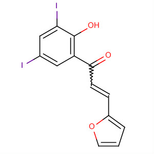 2-Propen-1-one, 3-(2-furanyl)-1-(2-hydroxy-3,5-diiodophenyl)- molecular structure