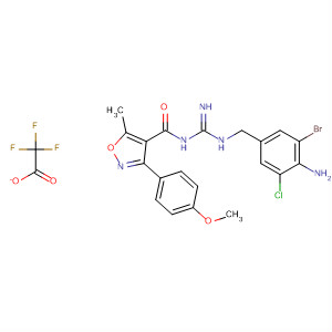 4-Isoxazolecarboxamide,N-[[[(4-amino-3-bromo-5-chlorophenyl)methyl]amino]iminomethyl]-3-(4-methoxyphenyl)-5-methyl-, 2,2,2-trifluoroacetate (1:1)