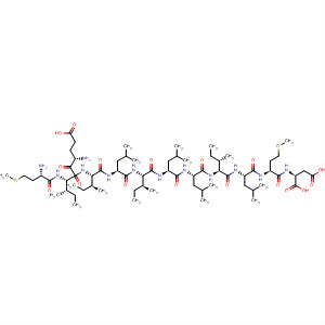 L-Aspartic acid,L-methionyl-L-a-glutamyl-L-isoleucyl-L-isoleucyl-L-leucyl-L-isoleucyl-L-leucyl-L-leucyl-L-isoleucyl-L-leucyl-L-methionyl- molecular structure