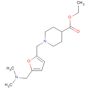 4-Piperidinecarboxylic acid,1-[[5-[(dimethylamino)methyl]-2-furanyl]methyl]-, ethyl ester molecular structure