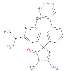 4H-Imidazol-4-one,2-amino-3,5-dihydro-3-methyl-5-[2-methyl-6-(1-methylethyl)-4-pyridinyl]-5-[3-(5-pyrimidinyl)phenyl]-