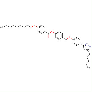 Benzoic acid, 4-(nonyloxy)-,4-[[4-(5-pentyl-1H-pyrazol-3-yl)phenoxy]methyl]phenyl ester molecular structure