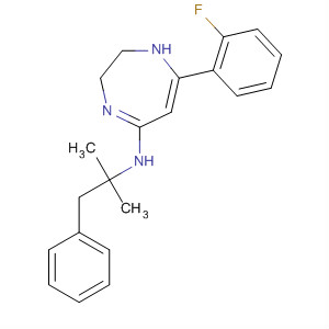 1H-1,4-Diazepin-5-amine,N-(1,1-dimethyl-2-phenylethyl)-7-(2-fluorophenyl)-2,3-dihydro- molecular structure