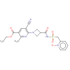 3-Pyridinecarboxylic acid,5-cyano-2-methyl-6-[3-[[[[(1-oxido-2-pyridinyl)methyl]sulfonyl]amino]carbonyl]-1-azetidinyl]-, ethyl ester