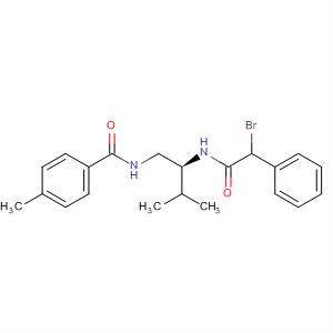 Benzeneacetamide,2-bromo-N-[(1S)-2-methyl-1-[[(4-methylbenzoyl)amino]methyl]propyl]- molecular structure