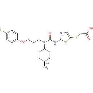 Acetic acid,2-[[2-[[[[3-(4-fluorophenoxy)propyl](trans-4-methylcyclohexyl)amino]carbonyl]amino]-5-thiazolyl]thio]-