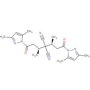 Propanedinitrile,2,2-bis[(1S)-3-(3,5-dimethyl-1H-pyrazol-1-yl)-1-methyl-3-oxopropyl]- molecular structure