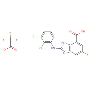 1H-Benzimidazole-7-carboxylic acid,2-[(2,3-dichlorophenyl)amino]-5-fluoro-, 2,2,2-trifluoroacetate (1:1)