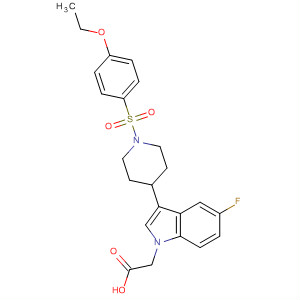 1H-Indole-1-acetic acid,3-[1-[(4-ethoxyphenyl)sulfonyl]-4-piperidinyl]-5-fluoro- molecular structure