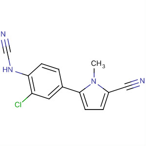 1H-Pyrrole-2-carbonitrile, 5-[3-chloro-4-(cyanoamino)phenyl]-1-methyl- molecular structure