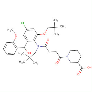 3-Piperidinecarboxylic acid,1-[4-[[4-chloro-2-(2,2-dimethylpropoxy)-6-[(S)-hydroxy(2-methoxyphenyl)methyl]phenyl](2,2-dimethylpropyl)amino]-1,4-dioxobutyl]-, (3S)-