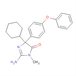 4H-Imidazol-4-one,2-amino-5-cyclohexyl-3,5-dihydro-3-methyl-5-(4-phenoxyphenyl)- molecular structure