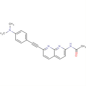 Acetamide,N-[7-[2-[4-(dimethylamino)phenyl]ethynyl]-1,8-naphthyridin-2-yl]- molecular structure