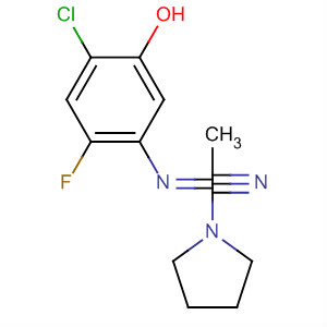 1-Pyrrolidineacetonitrile, a-[(4-chloro-2-fluoro-5-hydroxyphenyl)imino]- molecular structure