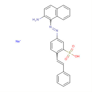 Benzenesulfonic acid,5-[(2-amino-1-naphthalenyl)azo]-2-(2-phenylethenyl)-, monosodium salt molecular structure